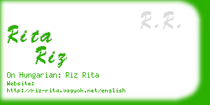 rita riz business card